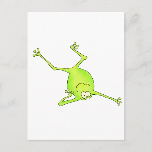 Schouderstandaard Yoga Kikker Briefkaart (Voorkant)