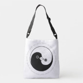 Schoudertas b/w YinYang doves harmonie Crossbody Tas (Achterkant)