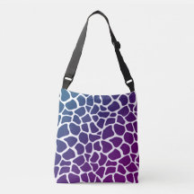 Schoudertas - Dierenprint Giraffe Paars