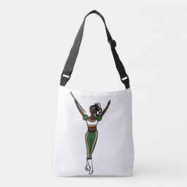 Schoudertas Groen Oranje Stip Crossbody Tas