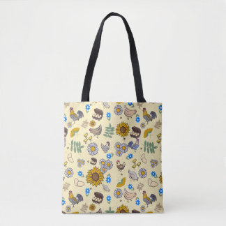 Schoudertas in achtertuin kippenhok tote bag