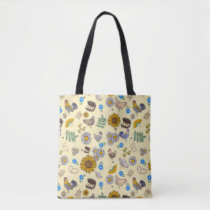 Schoudertas in achtertuin kippenhok tote bag