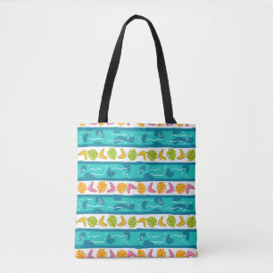 Schoudertas in golflengten - Wit Tote Bag