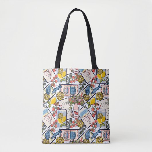Schoudertas in Mediterrane Vakantie Tote Bag (Voorkant)