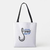 Schoudertas. Jezus heeft het gedaan. Tote Bag (Achterkant)