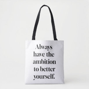 Schoudertas met ambitie tote bag