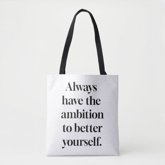 Schoudertas met ambitie tote bag (Voorkant)
