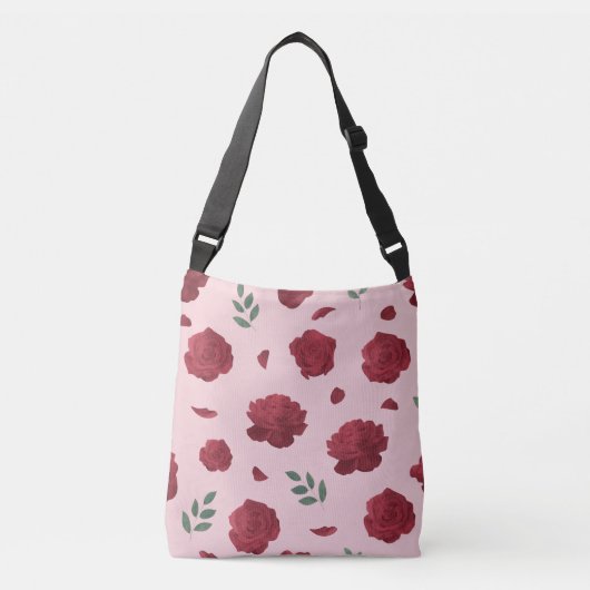 Schoudertas met rozenpatroon | Tote Bag (Voorkant)