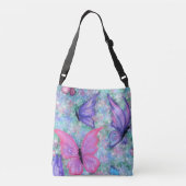 Schoudertas met Vlinders Crossbody Tas (Achterkant)