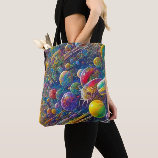 Schoudertas Space Race Tote Bag (Dichtbij)