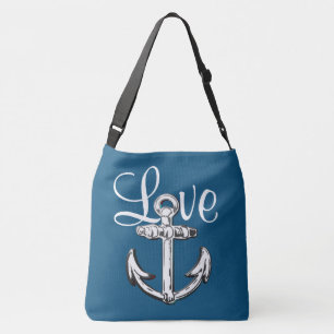 Schoudertas van Anchor Love nautical strand Crossbody Tas