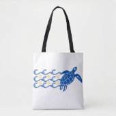Schoudertas. Vang. Schildpadgolven. Tote Bag (Voorkant)