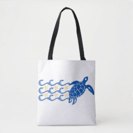 Schoudertas. Vang. Schildpadgolven. Tote Bag