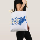 Schoudertas. Vang. Schildpadgolven. Tote Bag (Dichtbij)