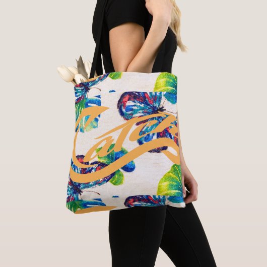 Schoudertas. Vang. Vlinders. Tote Bag (Dichtbij)