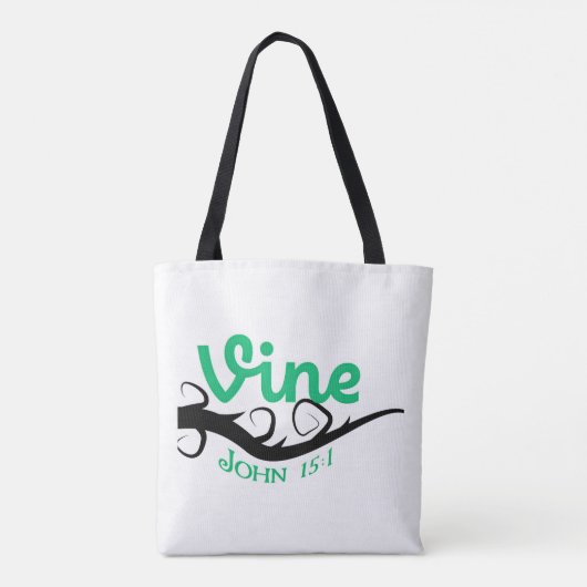 Schoudertas. Ware wijnstok. Tote Bag (Achterkant)