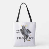Schoudertas (wit) tote bag (Achterkant)