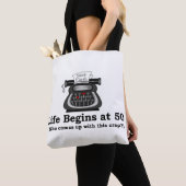 Schoudertassen 'Leven begint bij 50' Tote Bag (Dichtbij)