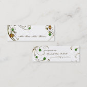 Schouderwets leder mini visitekaartje (Voorkant / Achterkant)