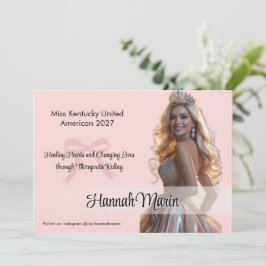 Schouwburg handtekening Blush Roze Kroon Handteken Kaart