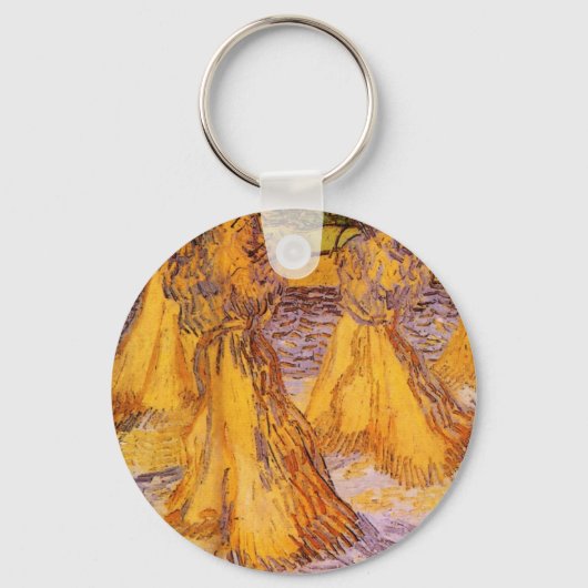 Schoven Tarwe door Vincent van Gogh Sleutelhanger (Voorkant)