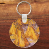 Schoven Tarwe door Vincent van Gogh Sleutelhanger (Voorkant)