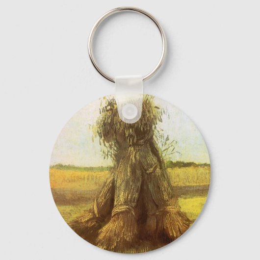 Schoven Tarwe door Vincent van Gogh Sleutelhanger (Voorkant)