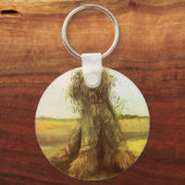 Schoven Tarwe door Vincent van Gogh Sleutelhanger (Voorkant)