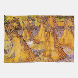 Schoven Tarwe door Vincent van Gogh Theedoek