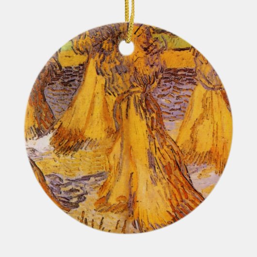 Schoven Tarwe van Vincent van Gogh Keramisch Ornament (Voorkant)
