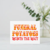 Schraalaardappelen dragen de wachttijd briefkaart (Staand voorkant)