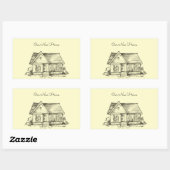 Schraapboek voor kettingkatten rechthoekige sticker (Vel)