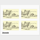 Schraapboek voor kettingkatten rechthoekige sticker (Vel)