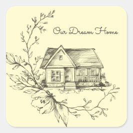 Schraapboek voor kettingkatten vierkante sticker