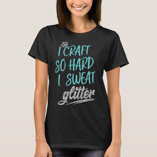 Schraapboekvlot zo hard zweet glitter t-shirt (Voorkant)