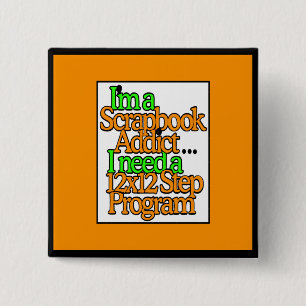 Schraapbooker Vierkante Button 5,1 Cm
