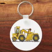 Schraapmachine goot graafmachine bouwsleutel sleutelhanger (Voorkant)