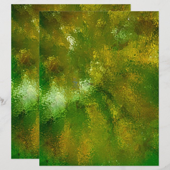 Schraappapier met groene grunge textuur (Voorkant / Achterkant)