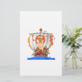 Schraapschip Briefpapier (Staand voorkant)