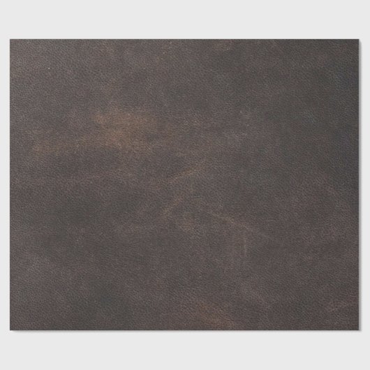 Schraapsel van leder bruin cadeaupapier (Vlak)