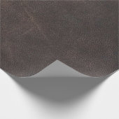 Schraapsel van leder bruin cadeaupapier (Hoek)