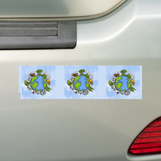 Schraapsticker van aarde II Bumpersticker (Op auto)