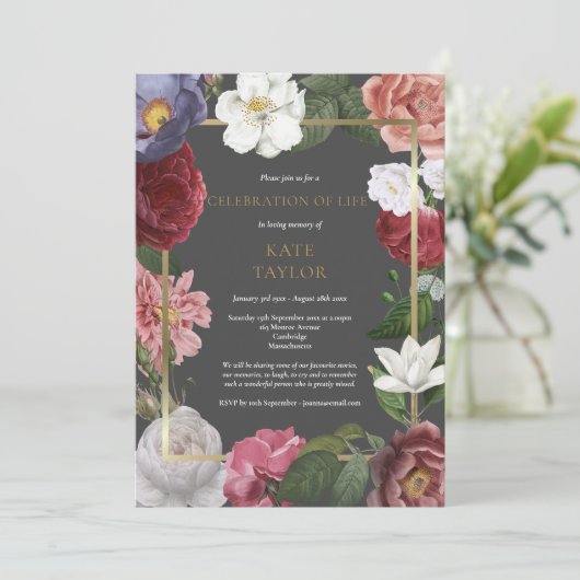 Schrafengeviering van het Roos van het leven Flora Kaart (Staand voorkant)