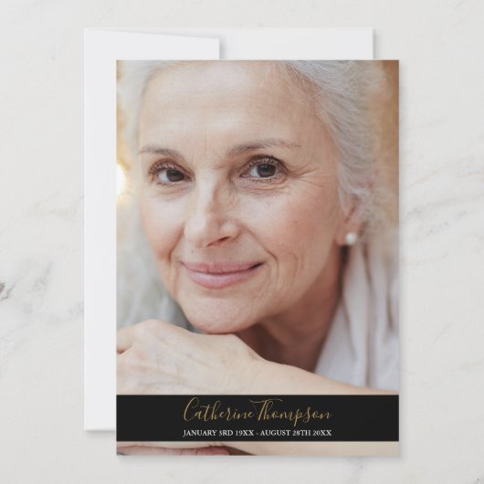 Schraffelijke viering van levensfoto van Elegant S Kaart (Achterkant)