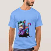 Schräge Katze T-shirt (Voorkant)