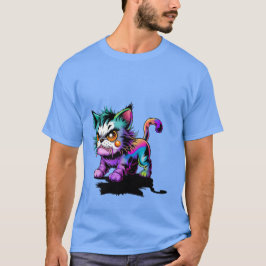Schräge Katze  T-shirt