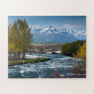 Schrander van de lentegarged berg legpuzzel