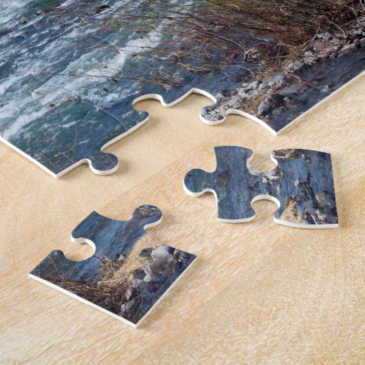 Schrander van de lentegarged berg legpuzzel (Zijkant)