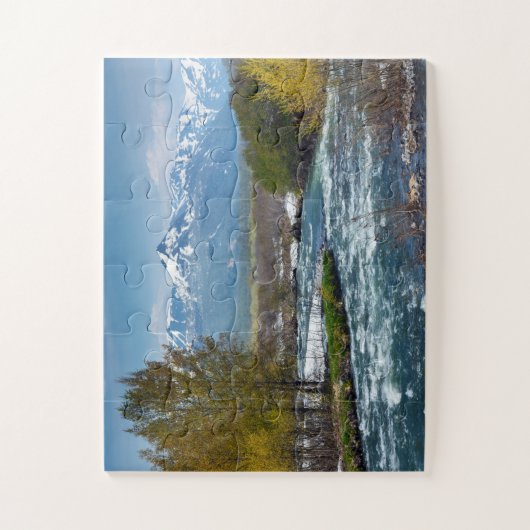 Schrander van de lentegarged berg legpuzzel (Verticaal)