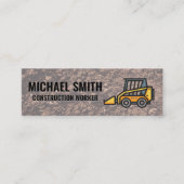 schranklader | bulldozer | vuil mini visitekaartje (Voorkant)